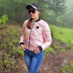 Дамско преходно яке City Angels Jeans, бледорозов лак 6676